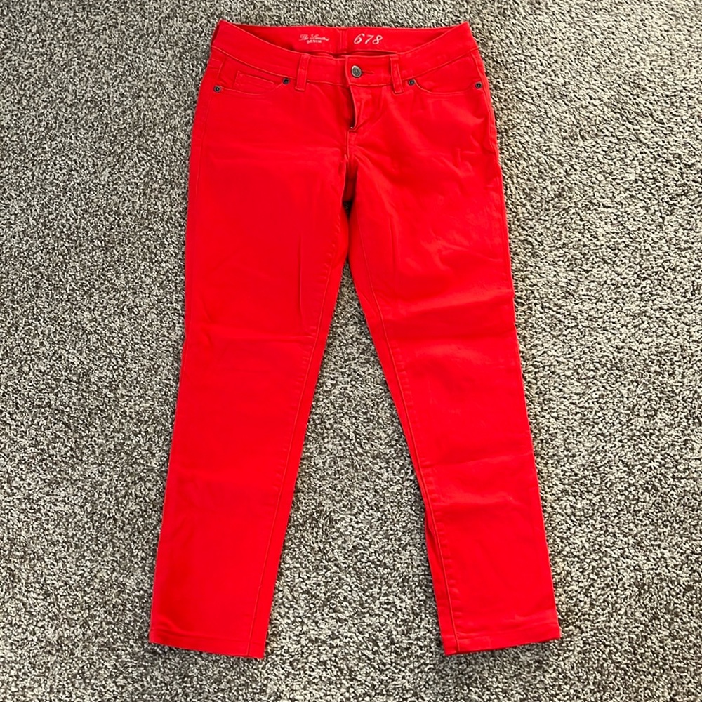 Limited Red skinny jeans or capris